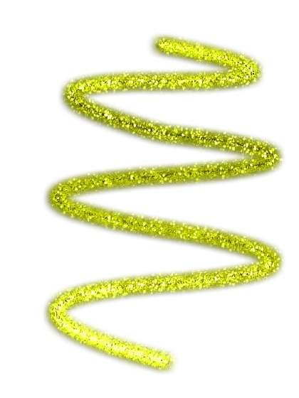Golden Glittery Spiral Decoration Design