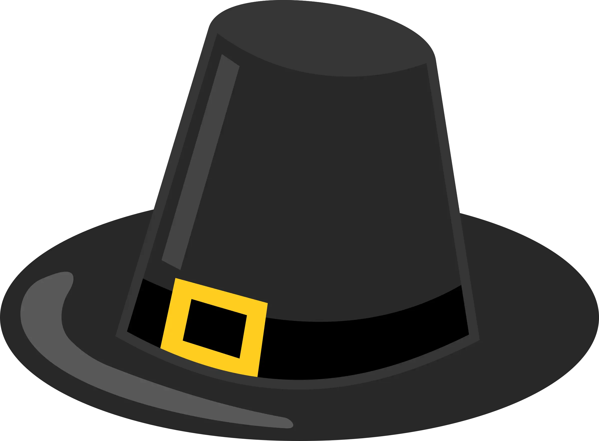 Classic Black Pilgrim Hat for Thanksgiving