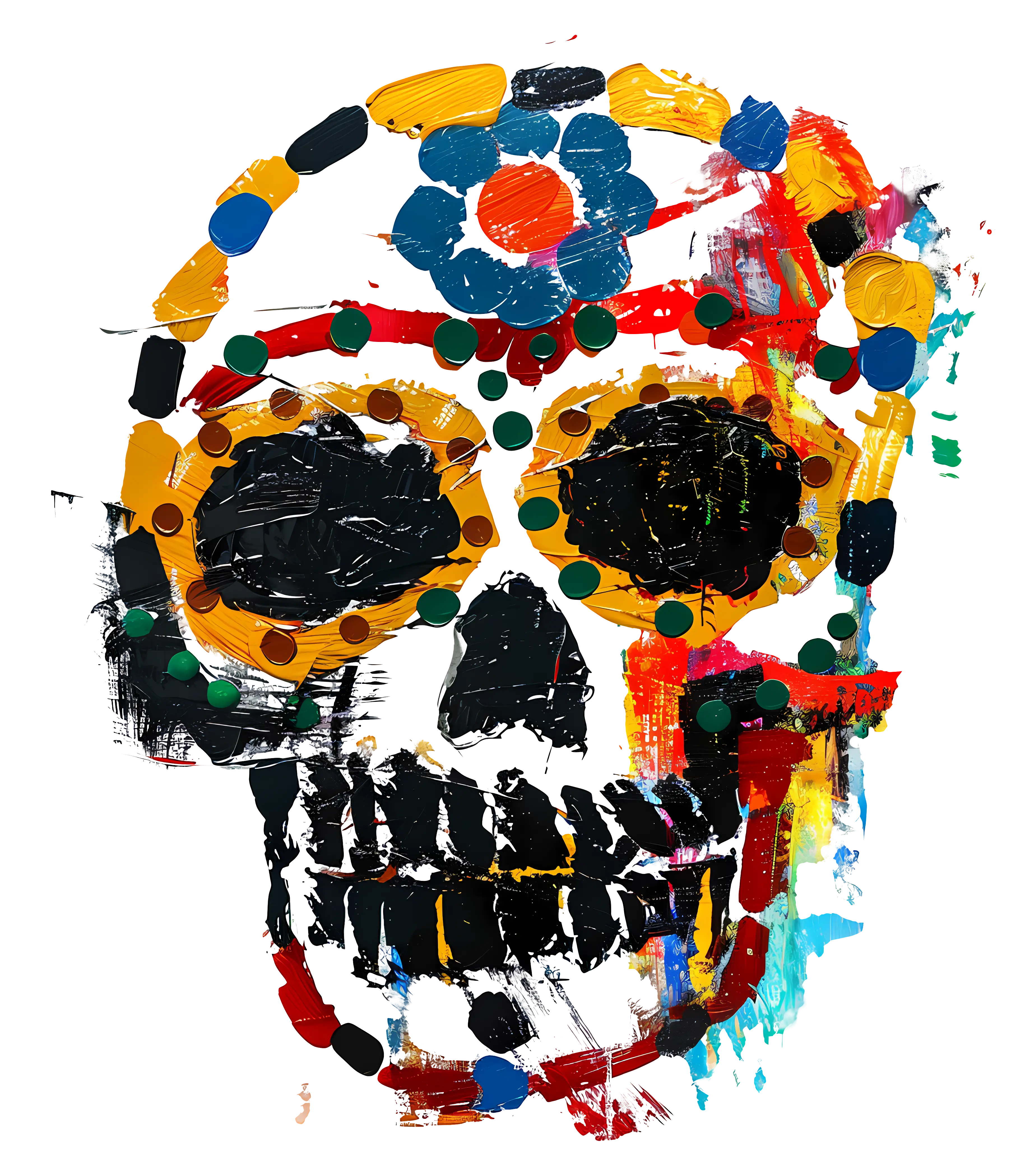 Colorful Skull Painting