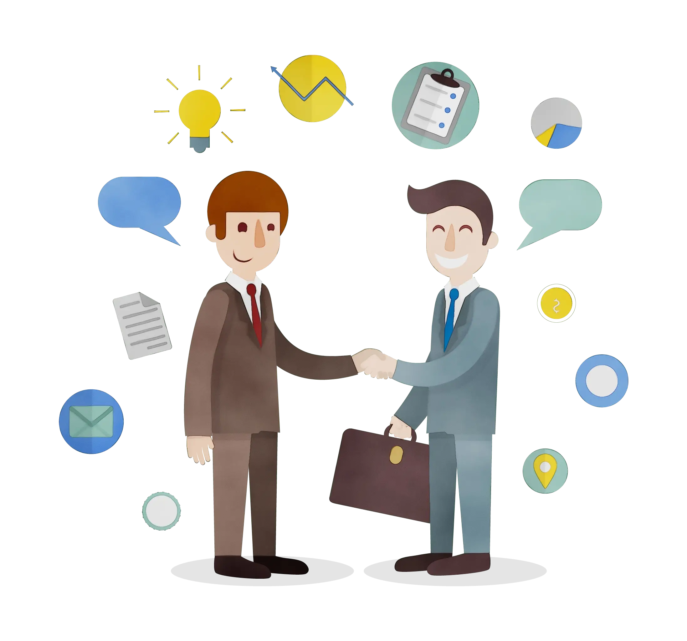 Business Agreement Handshake Illustration