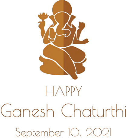 Golden Ganesh Chaturthi Design