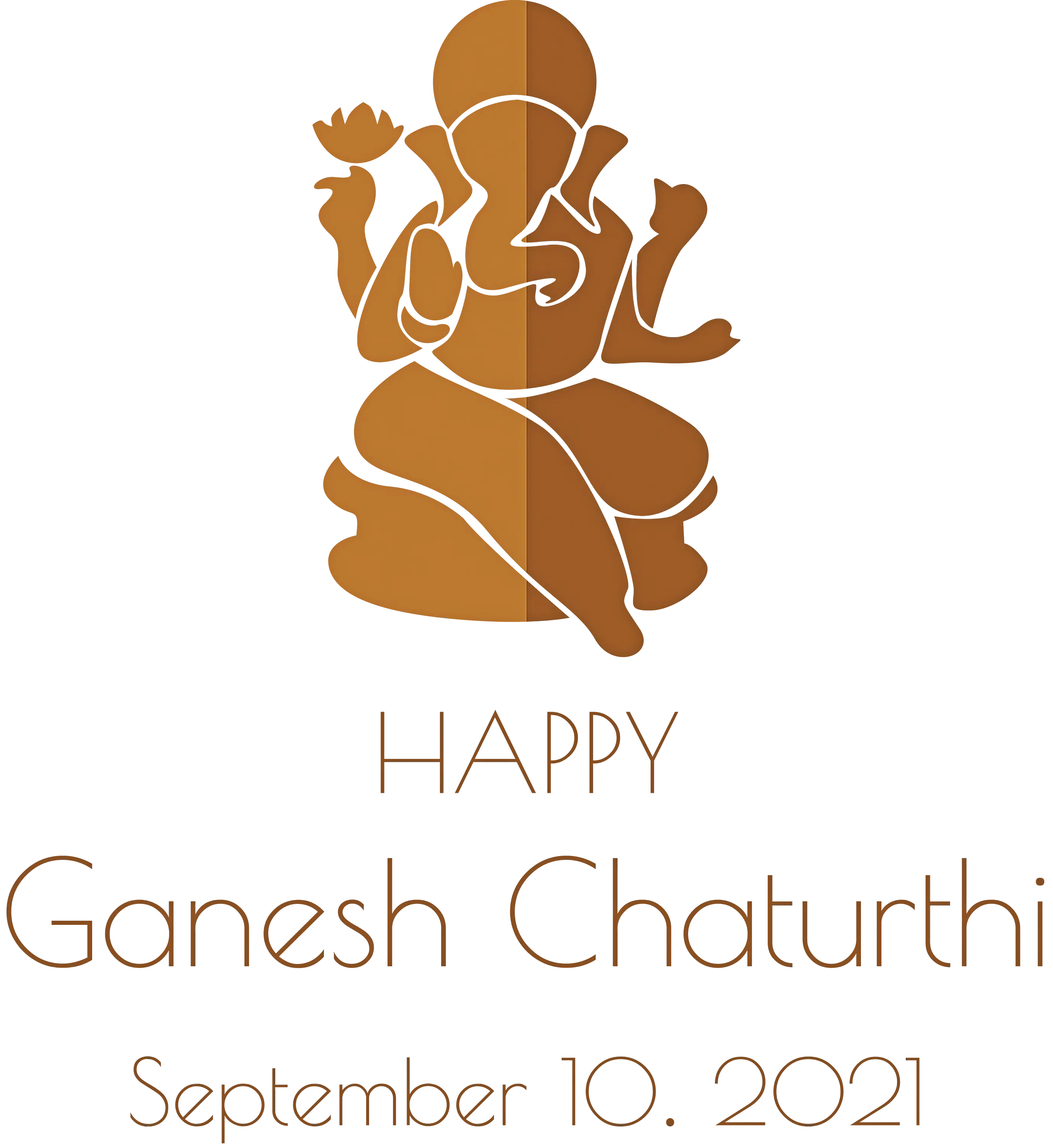 Golden Ganesh Chaturthi Design