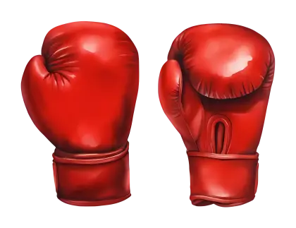 Red Boxing Gloves Illustration