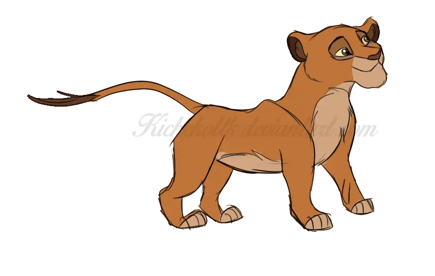 Cartoon Lion Cub Character