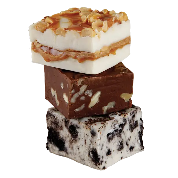 Stacked Fudge Pieces