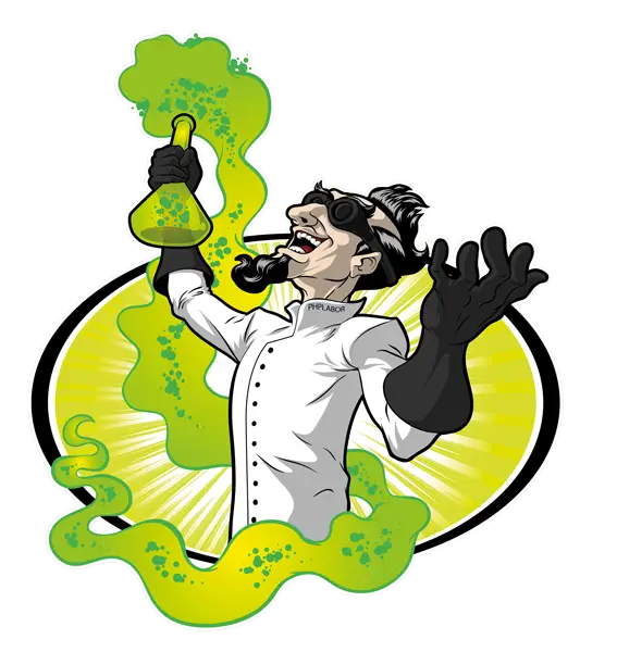 Mad Scientist with Green Potion