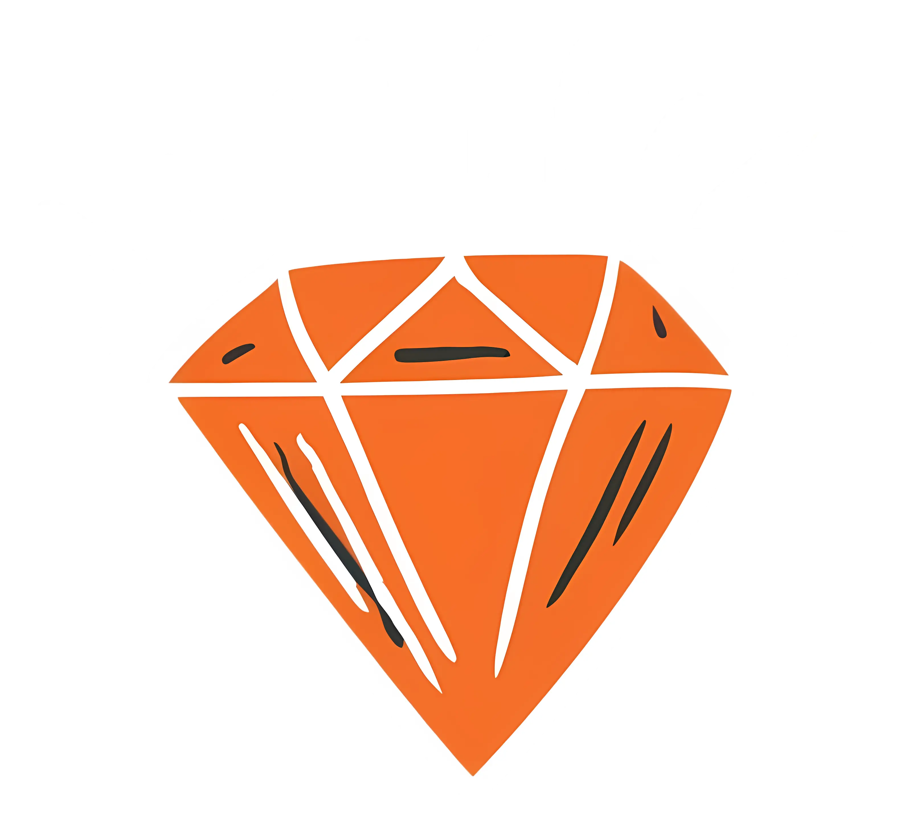 Stylized Orange Diamond Illustration