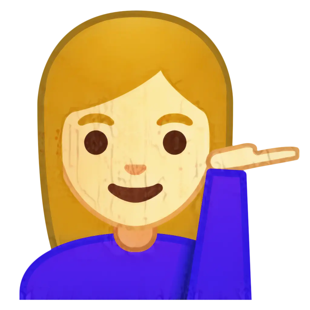 Cartoon Character of Woman Gesturing