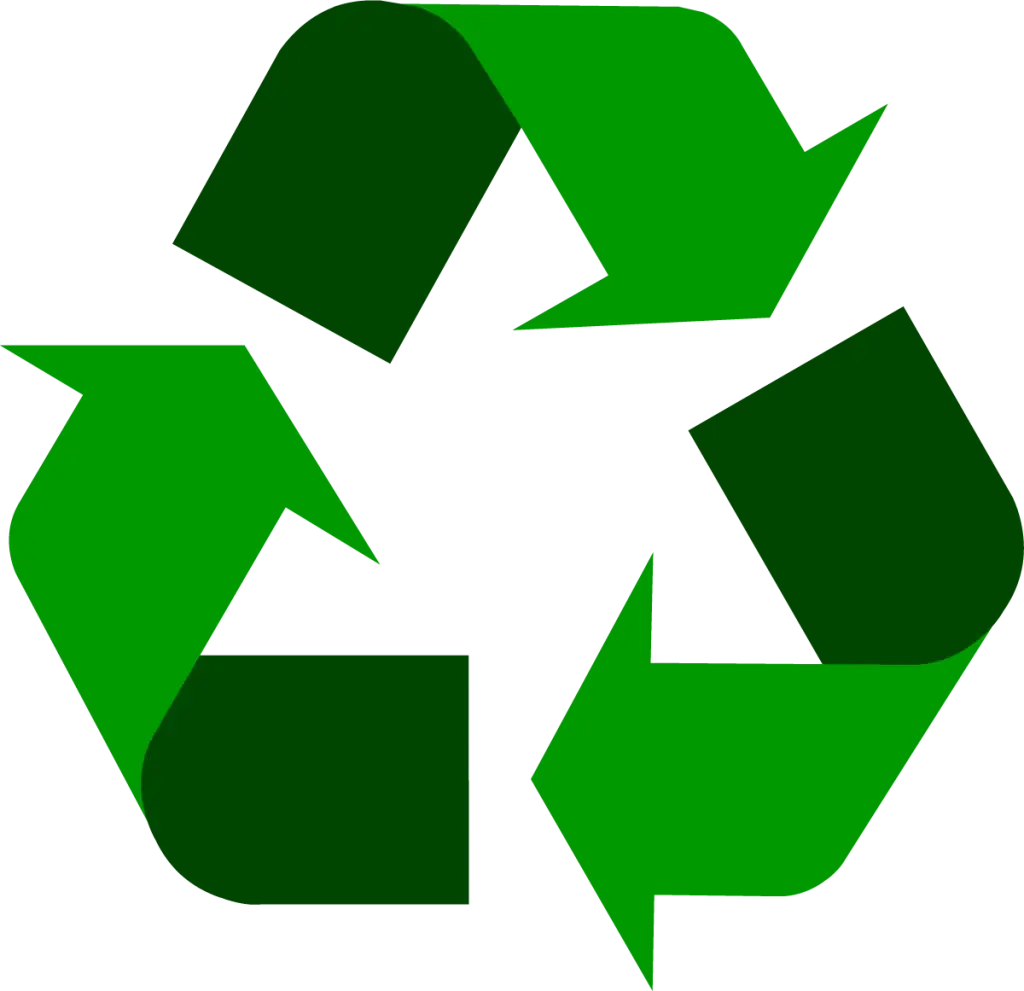 Green Recycling Symbol Logo