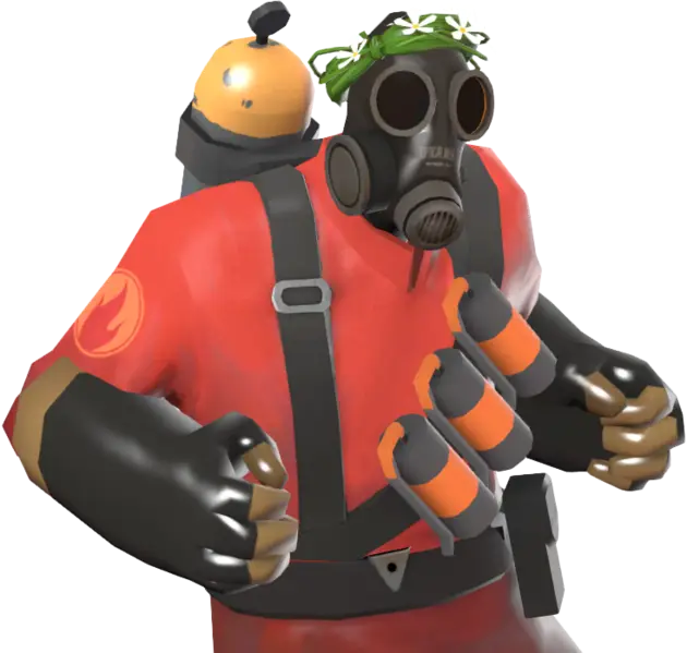 Cartoon Gas Mask Character with Explosives