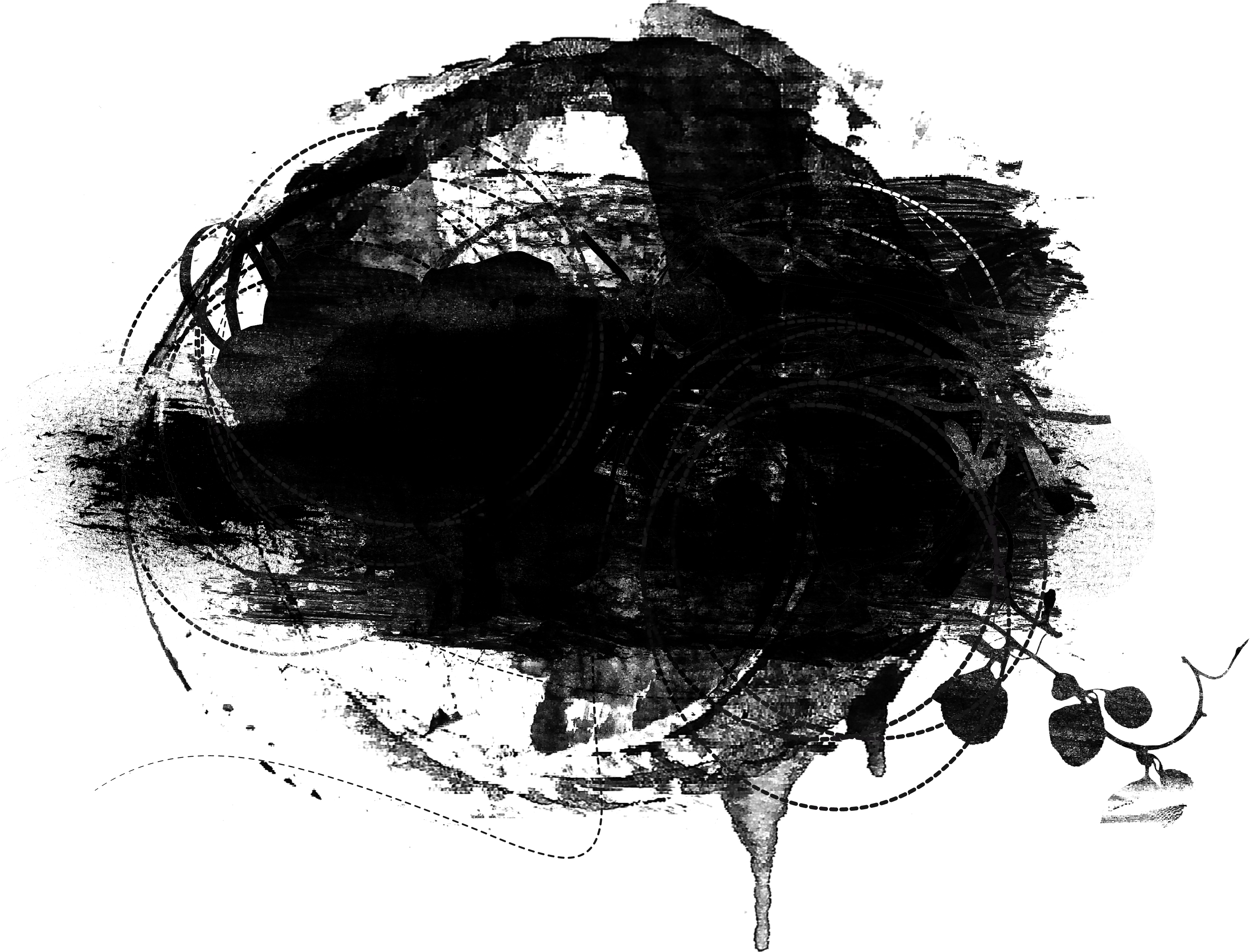 Abstract Black Ink Splash