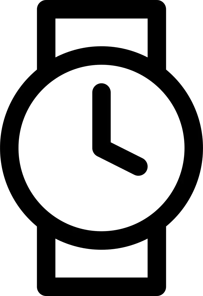 Minimalistic Icon of a Black Wristwatch