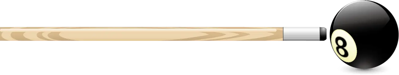 Pool Cue with Eight Ball