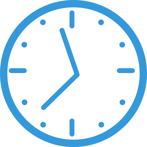 Blue Clock Icon for Digital Use
