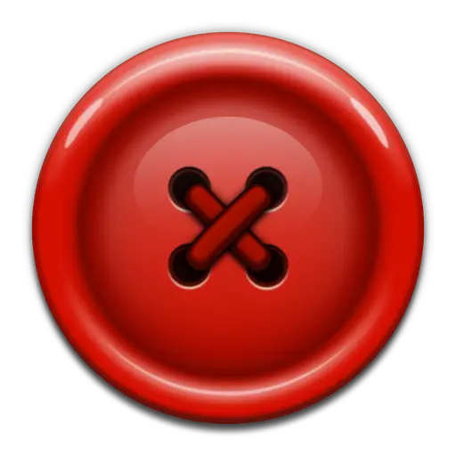 Red Button for Sewing Projects