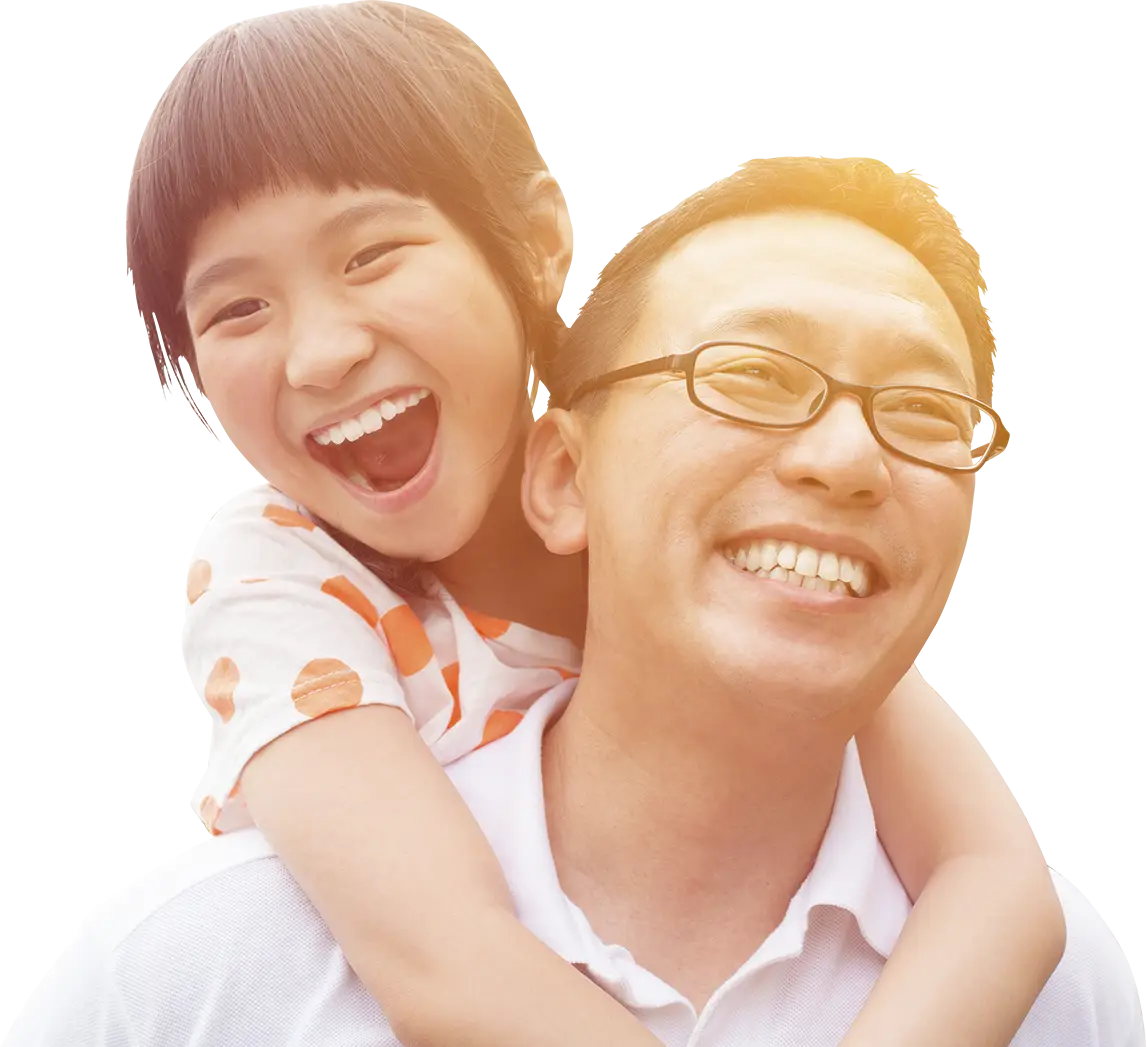 Happy Father and Daughter