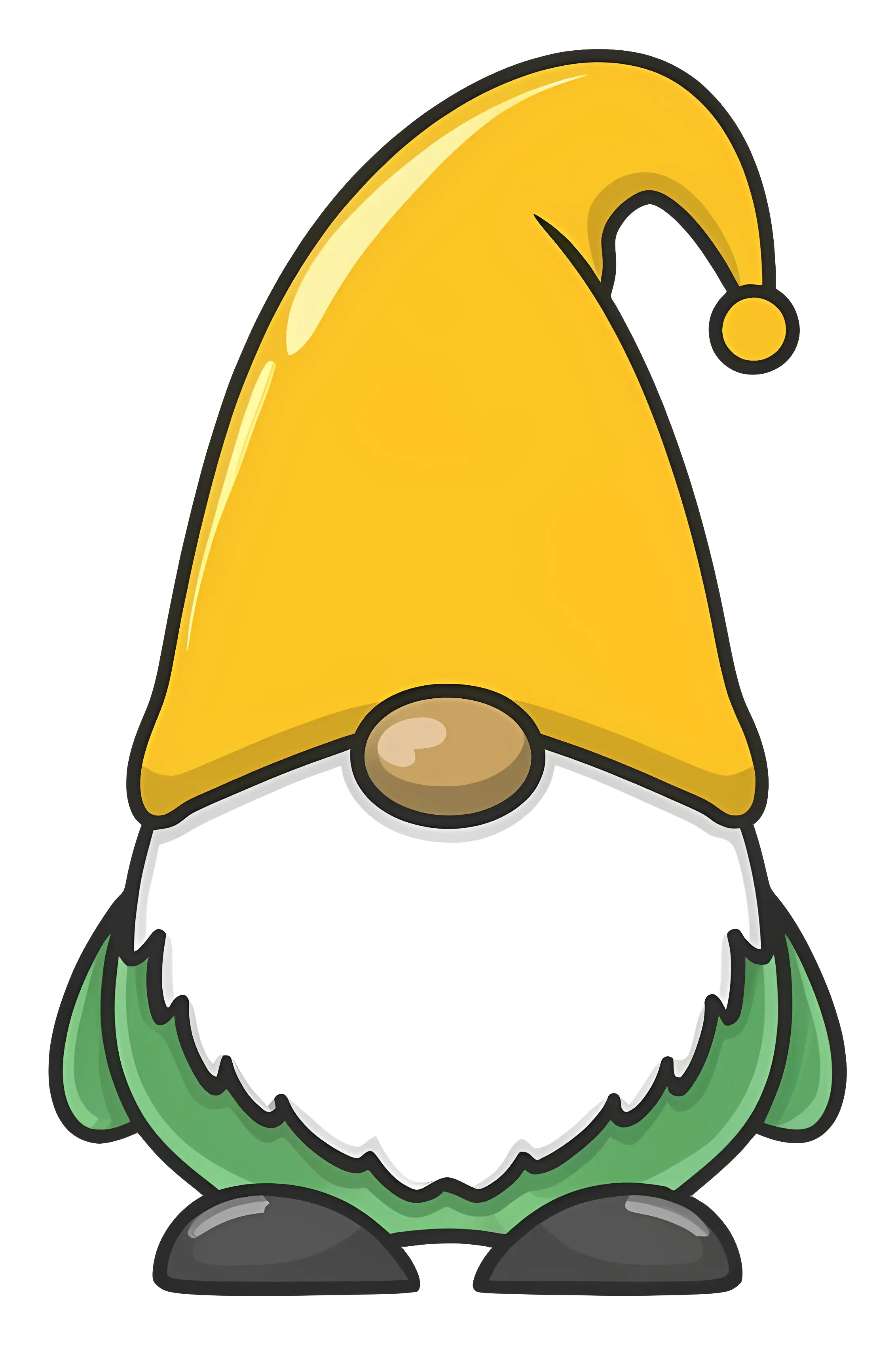 Cute Gnome with Yellow Hat