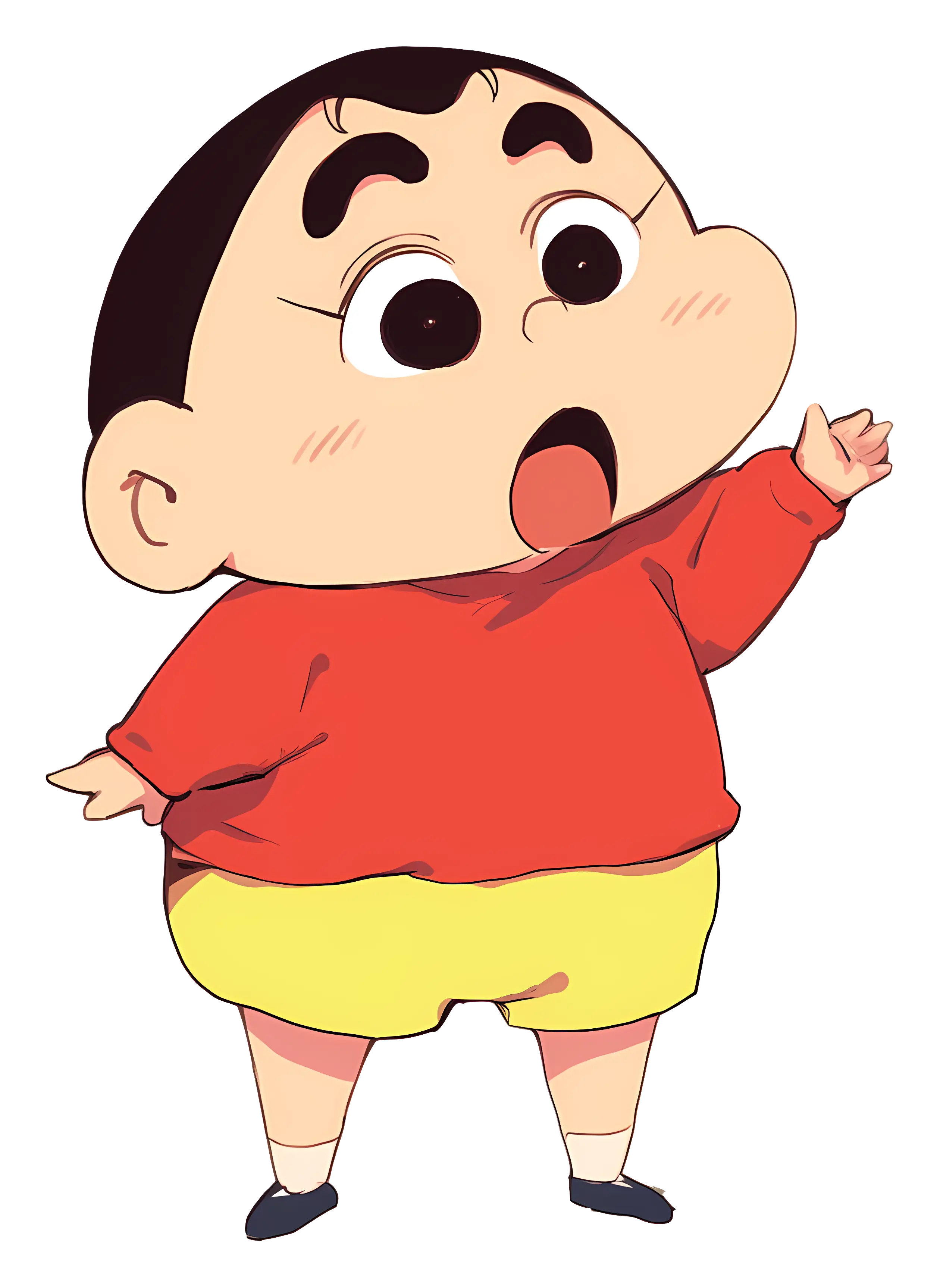 Cartoon Boy in Red Shirt