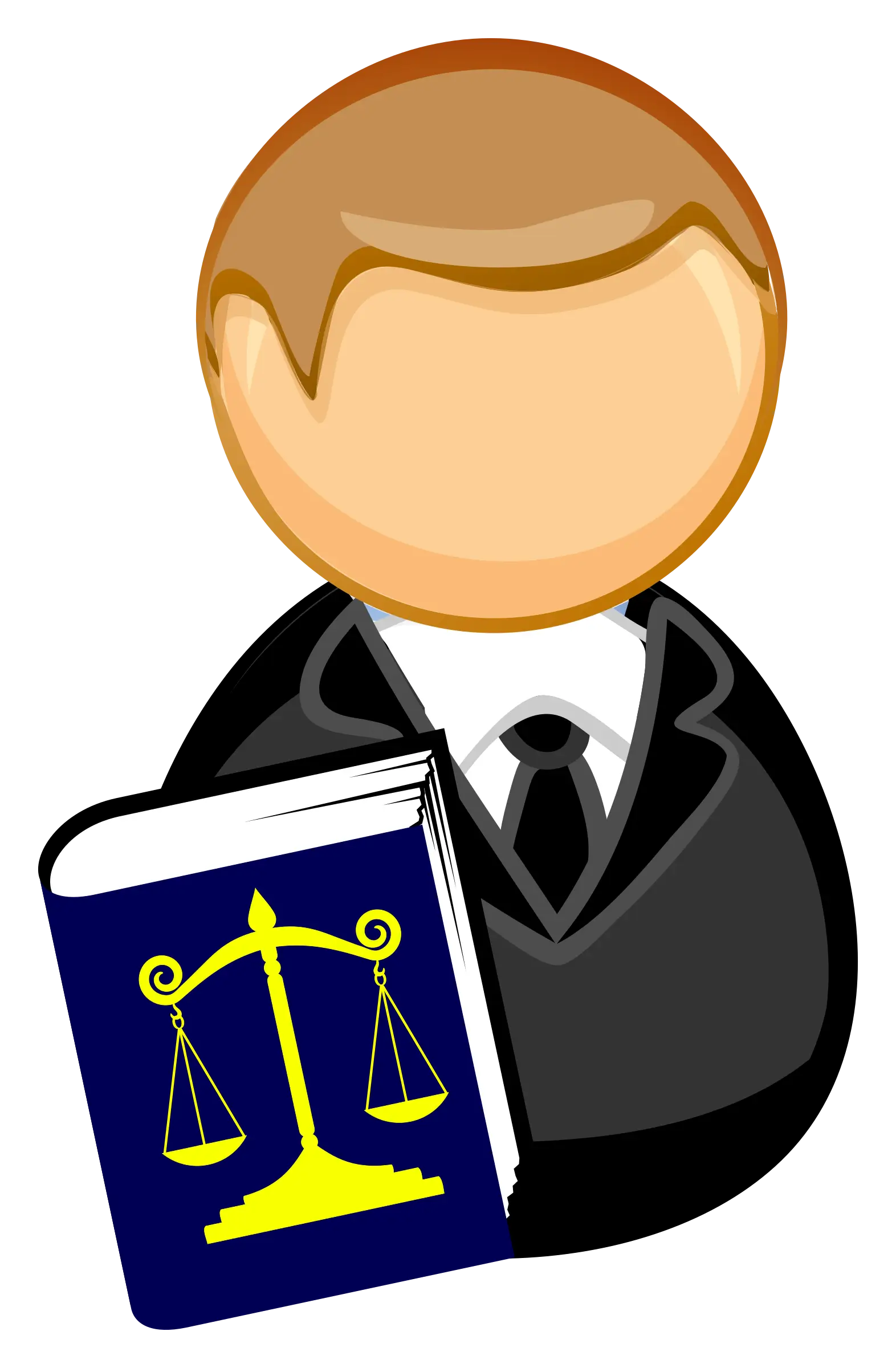 Lawyer Holding a Book of Law