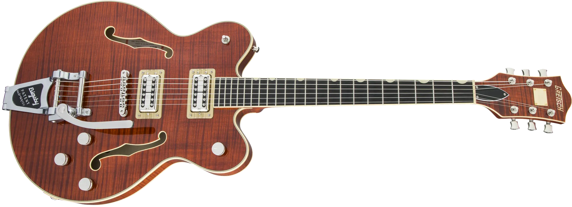 Brown Electric Guitar with Strings