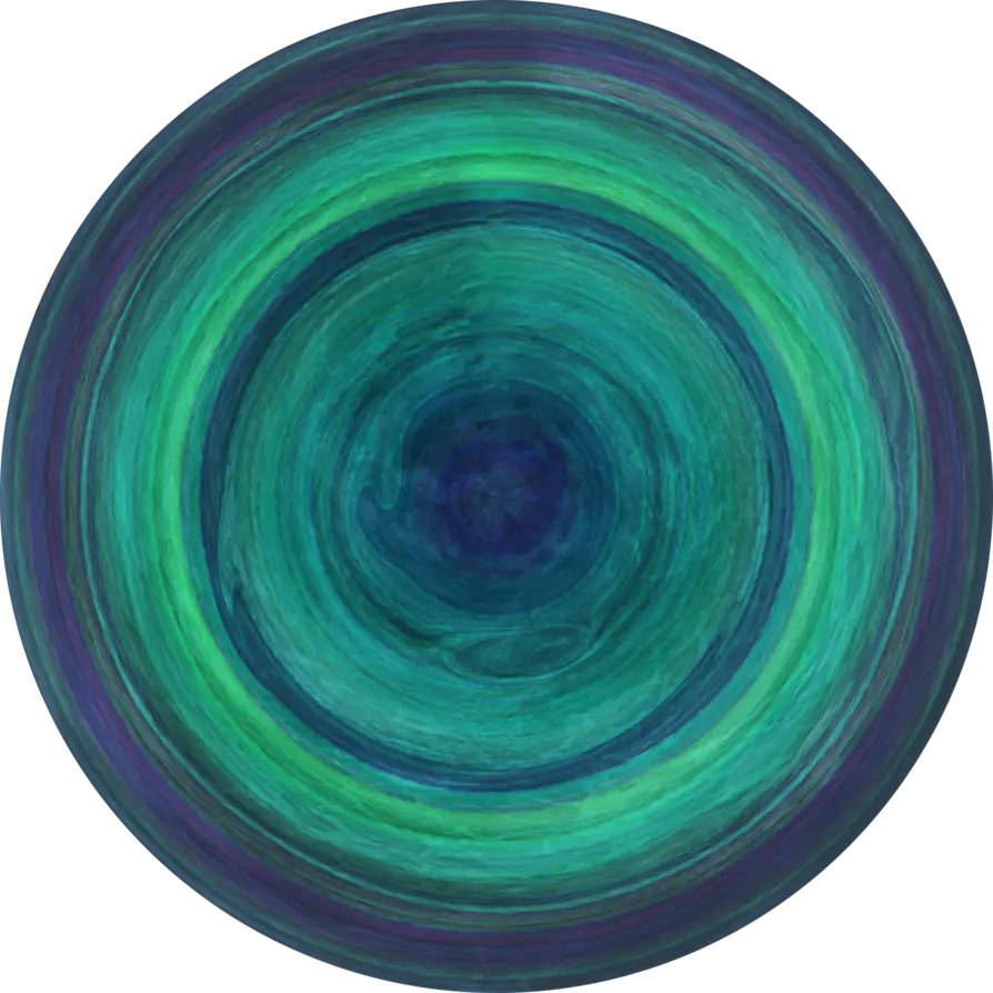 Abstract Green and Blue Circle