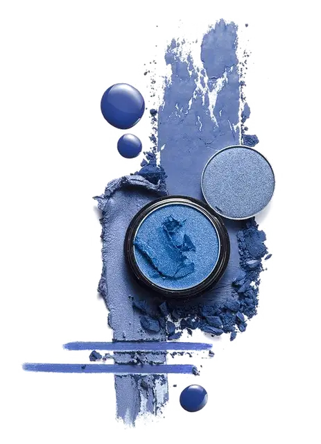 Blue Makeup Palette with Textures