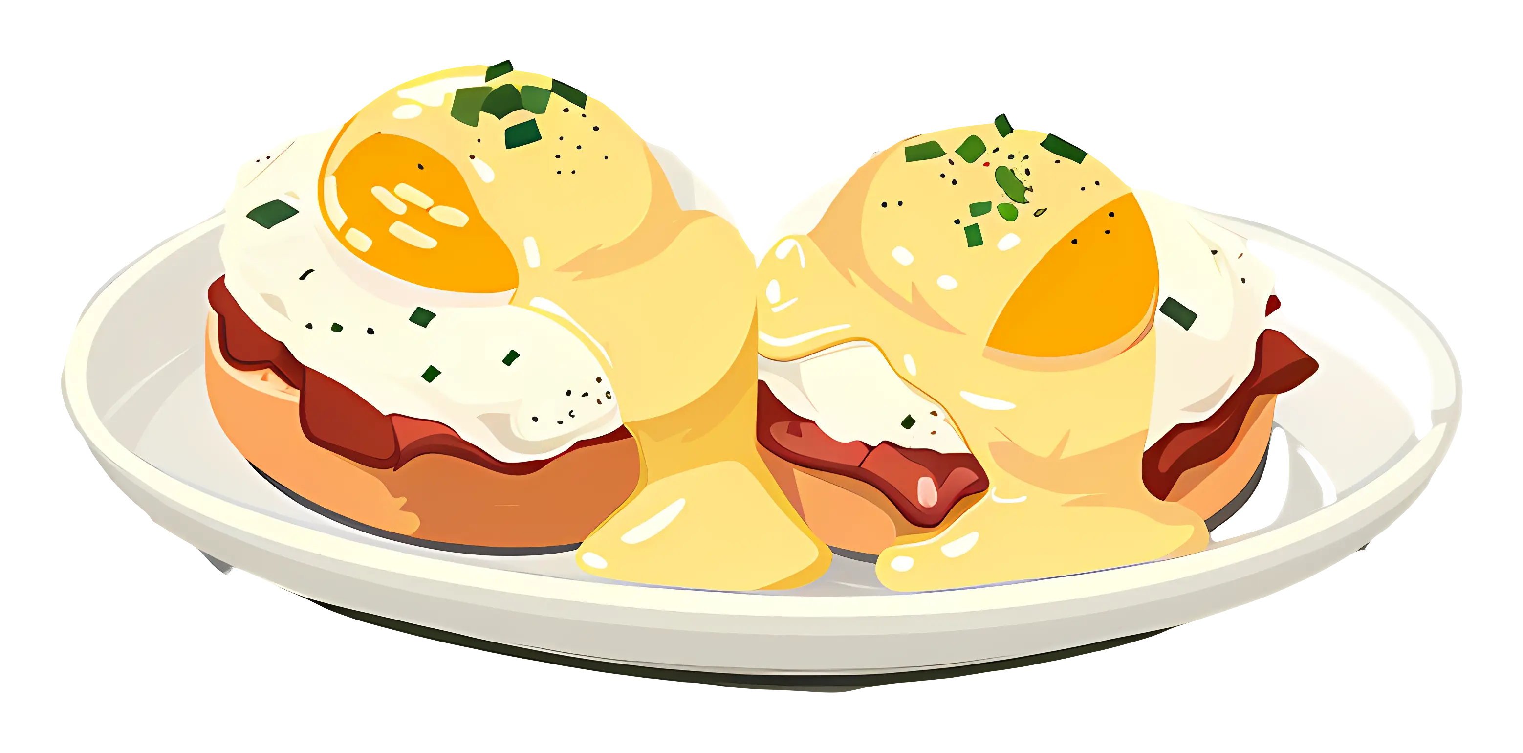 Delicious Eggs Benedict with Hollandaise Sauce