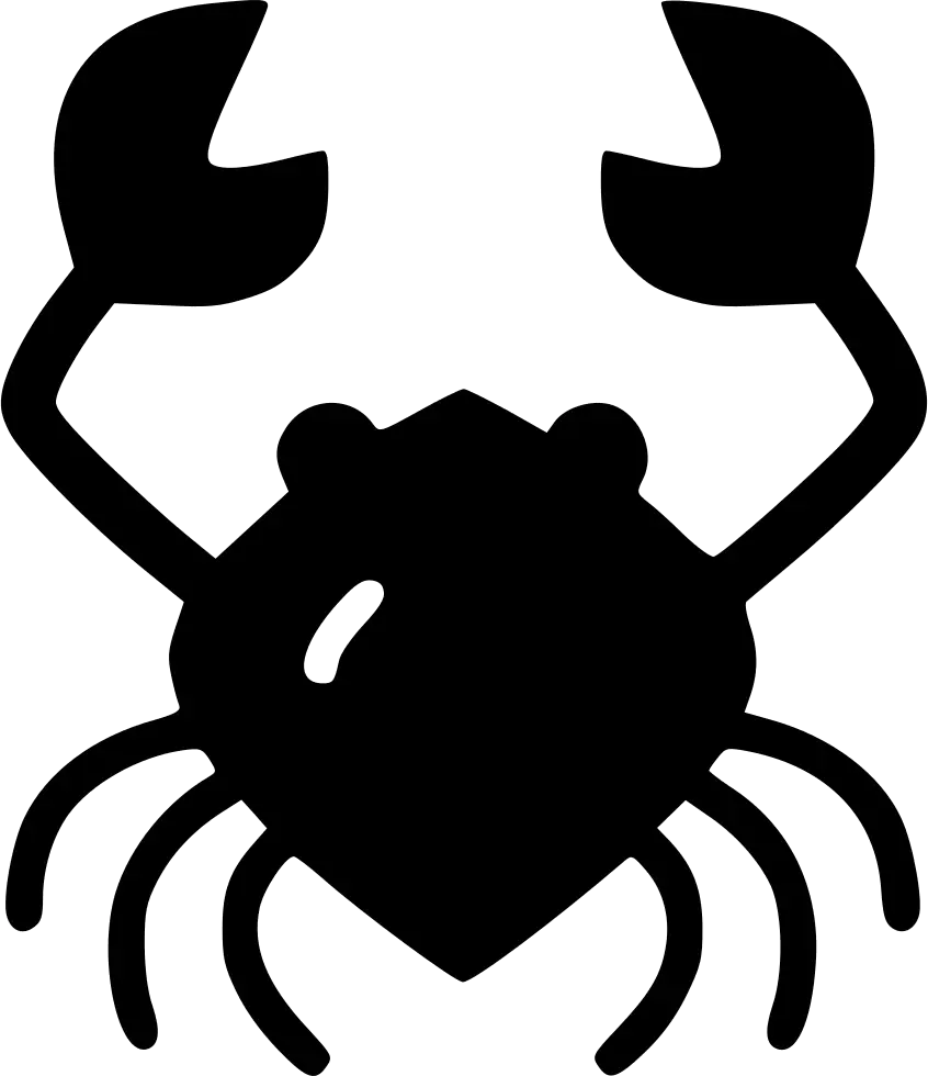 Black Crab Silhouette Icon