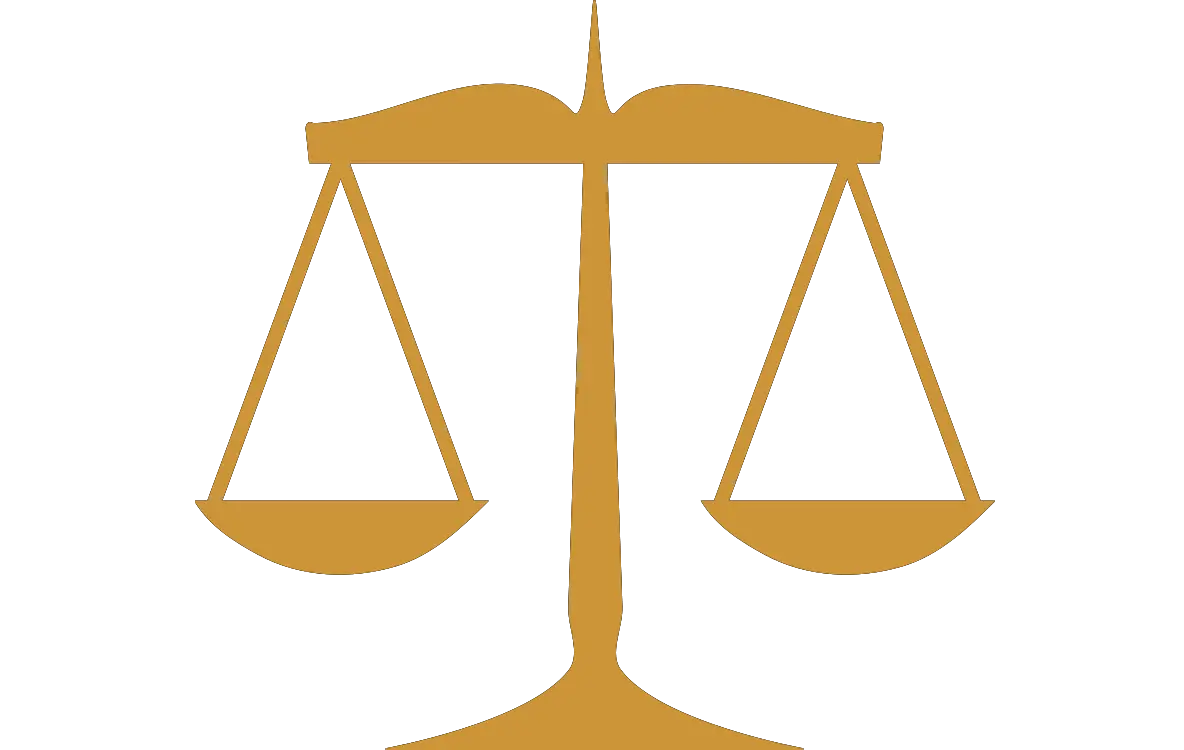 Golden Weighing Scales Logo for Justice and Equality