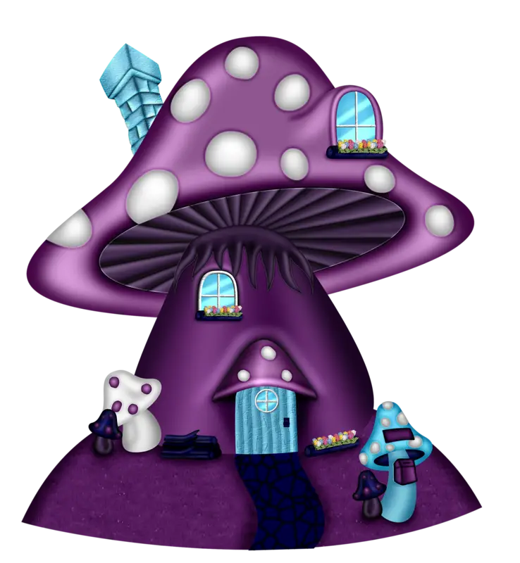 Purple Mushroom House in Fantasy Design