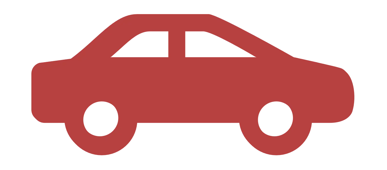 Red Car Symbol for Transportation Concept