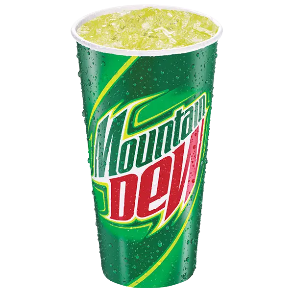 Chilled Mountain Dew Drink in Branded Cup