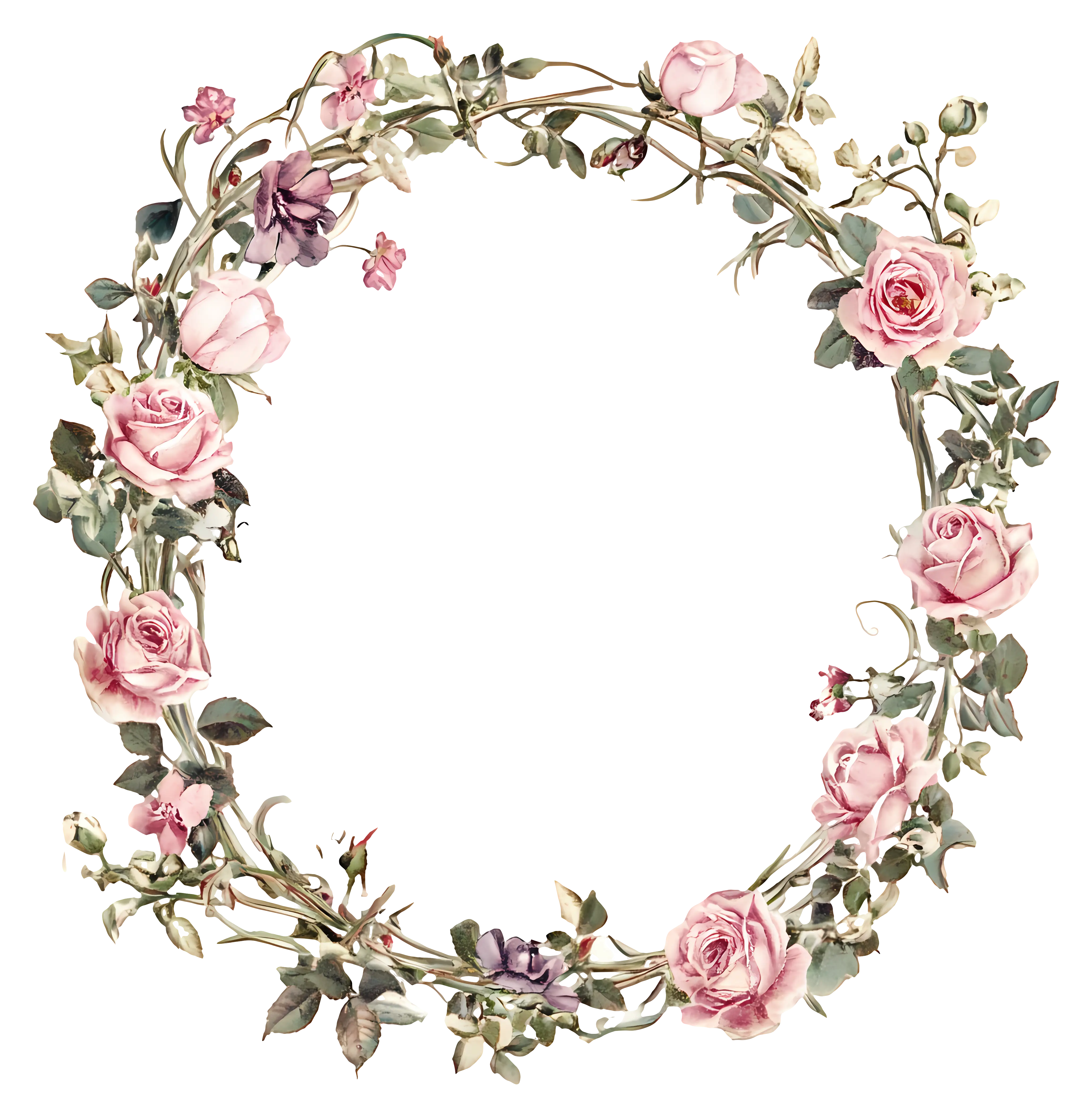 Floral Wreath with Roses