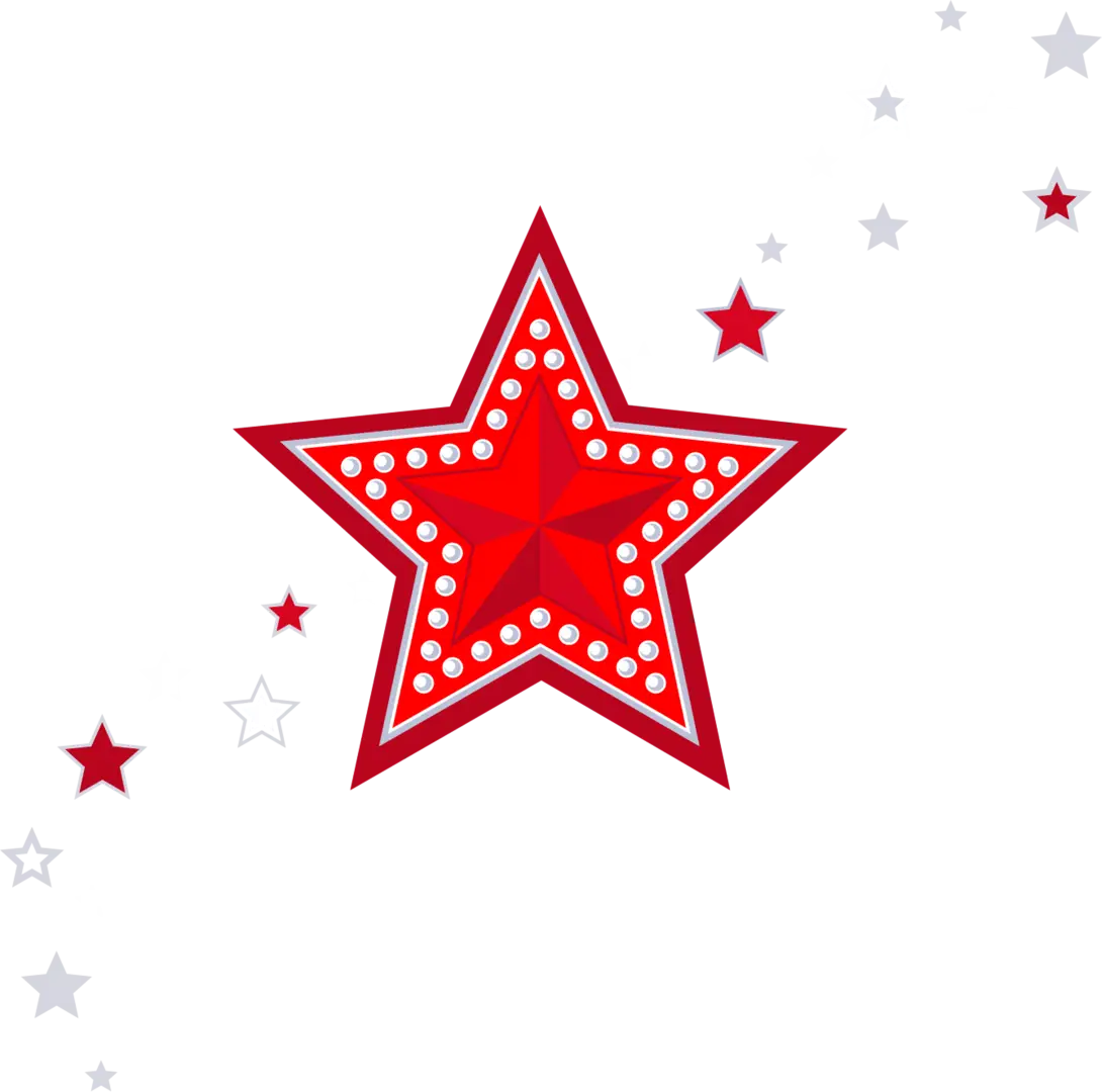Bright Red Star Decoration