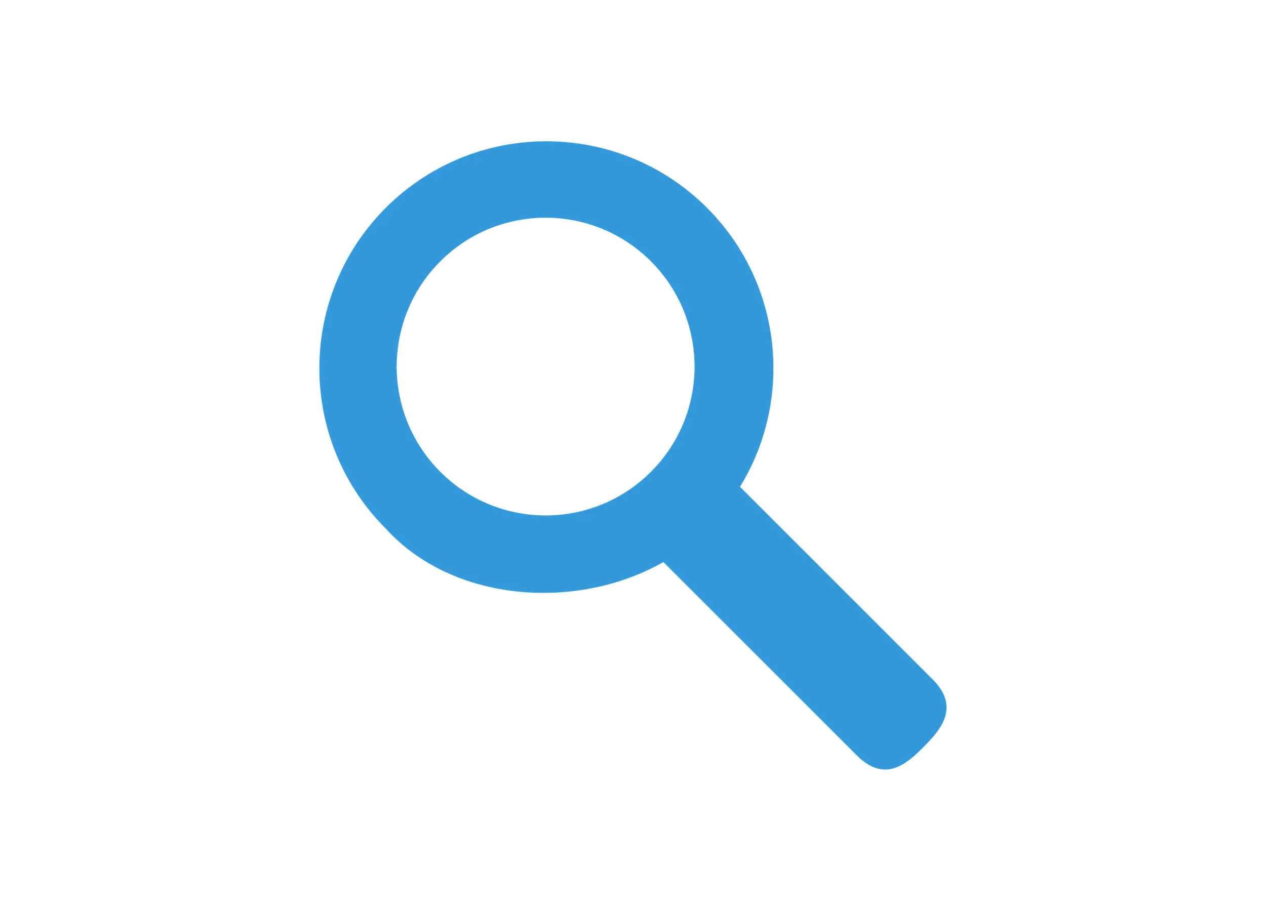 Blue Magnifying Glass Icon