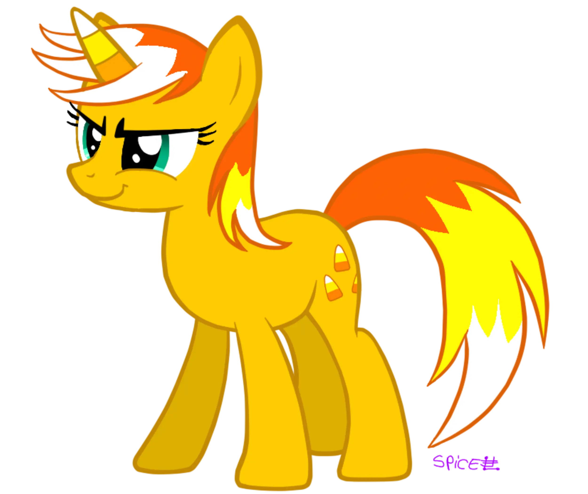 Bright Yellow Cartoon Unicorn Illustration