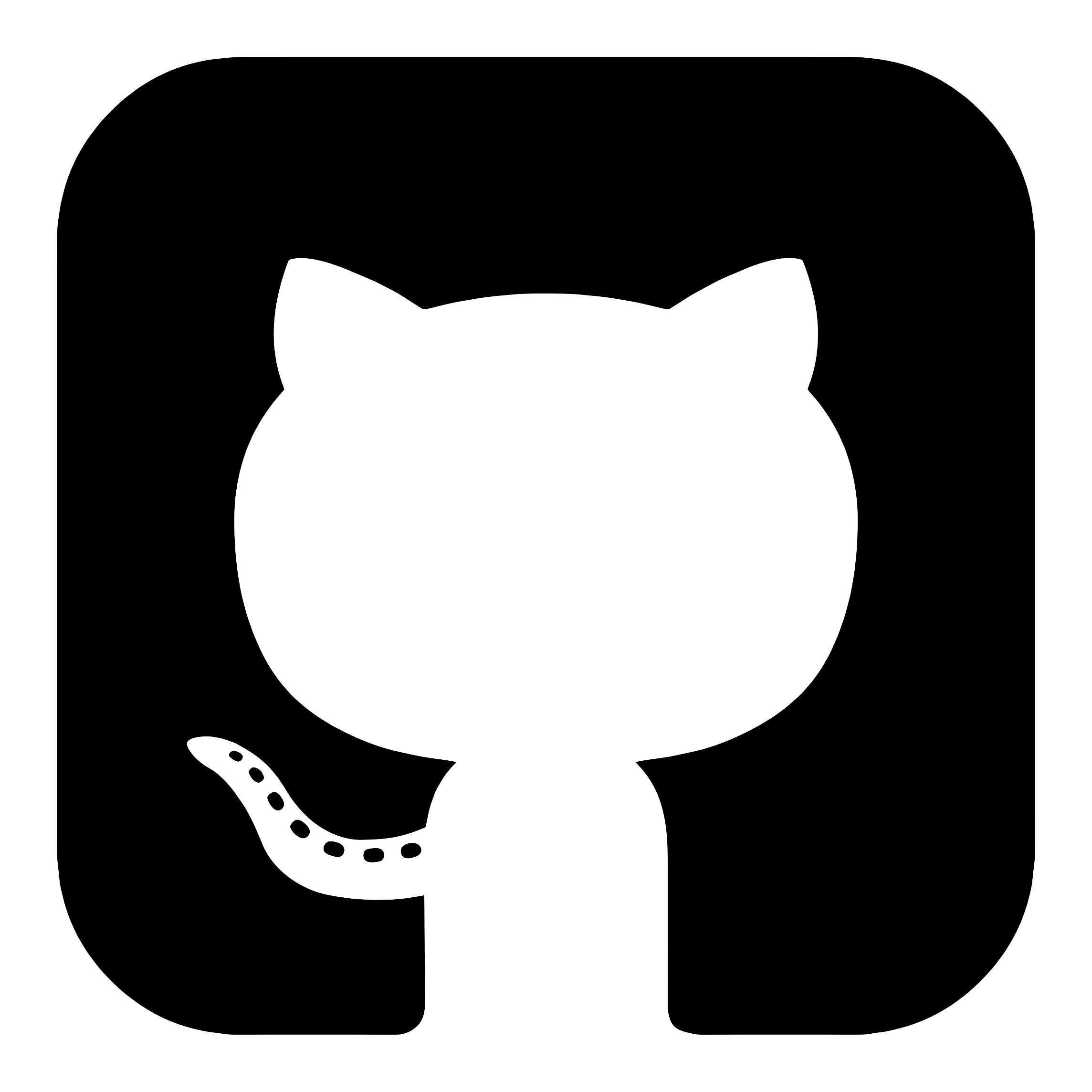 GitHub Logo in Square