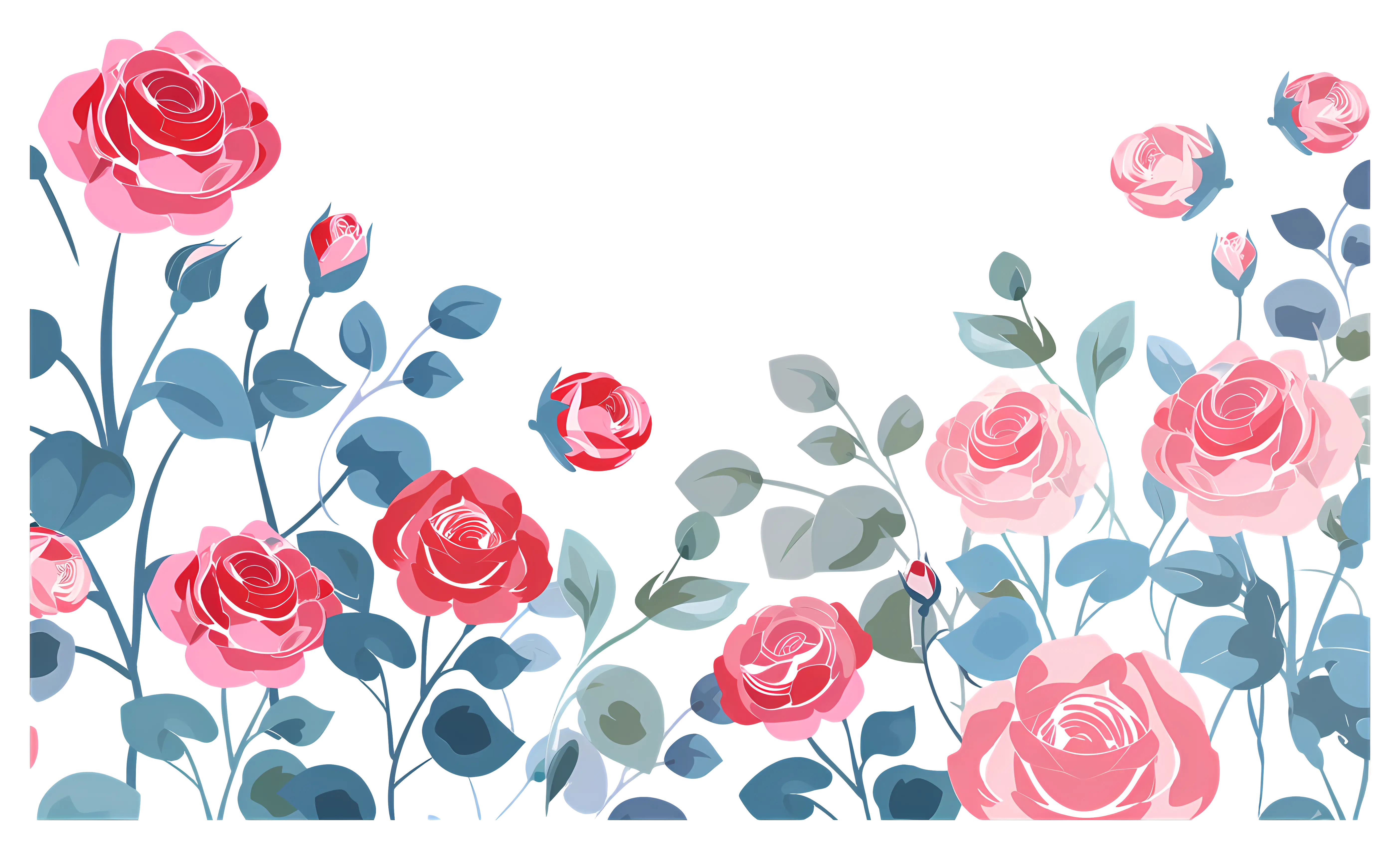Vibrant Pink Roses in Bloom