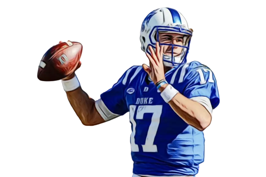 Football Player Throwing Ball Action Illustration