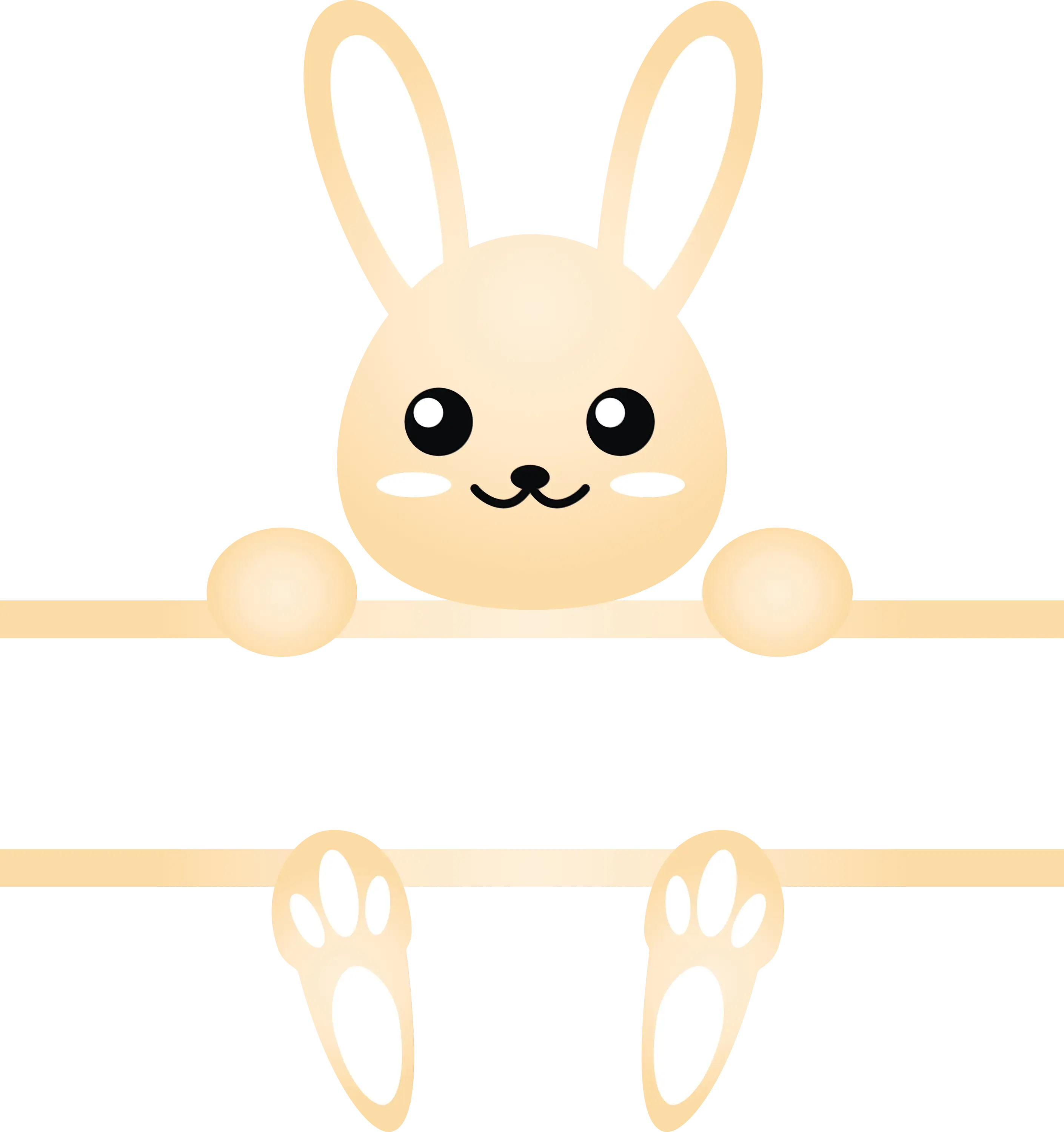 Cute Bunny Holding onto Bars