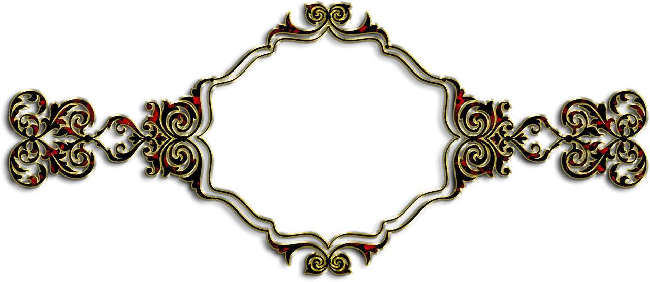 Ornate Frame with Gold Scroll Detail