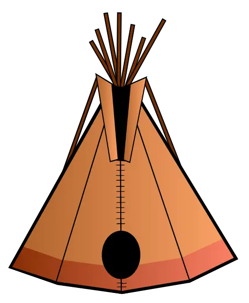 Brown Teepee Illustration for Traditional Living