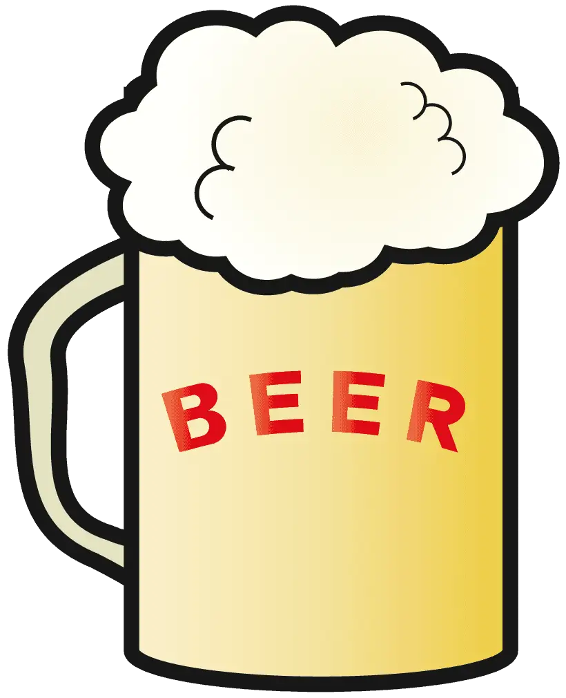 Cartoon Beer Mug with Foam Design