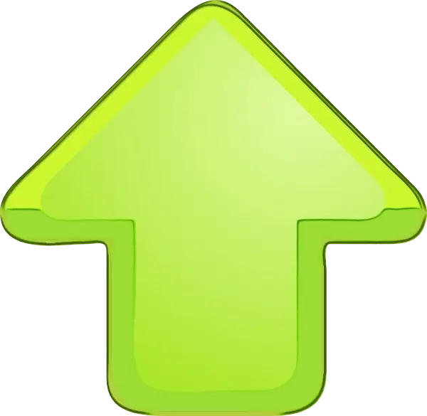 Bright Green Up Arrow Pointing Upwards