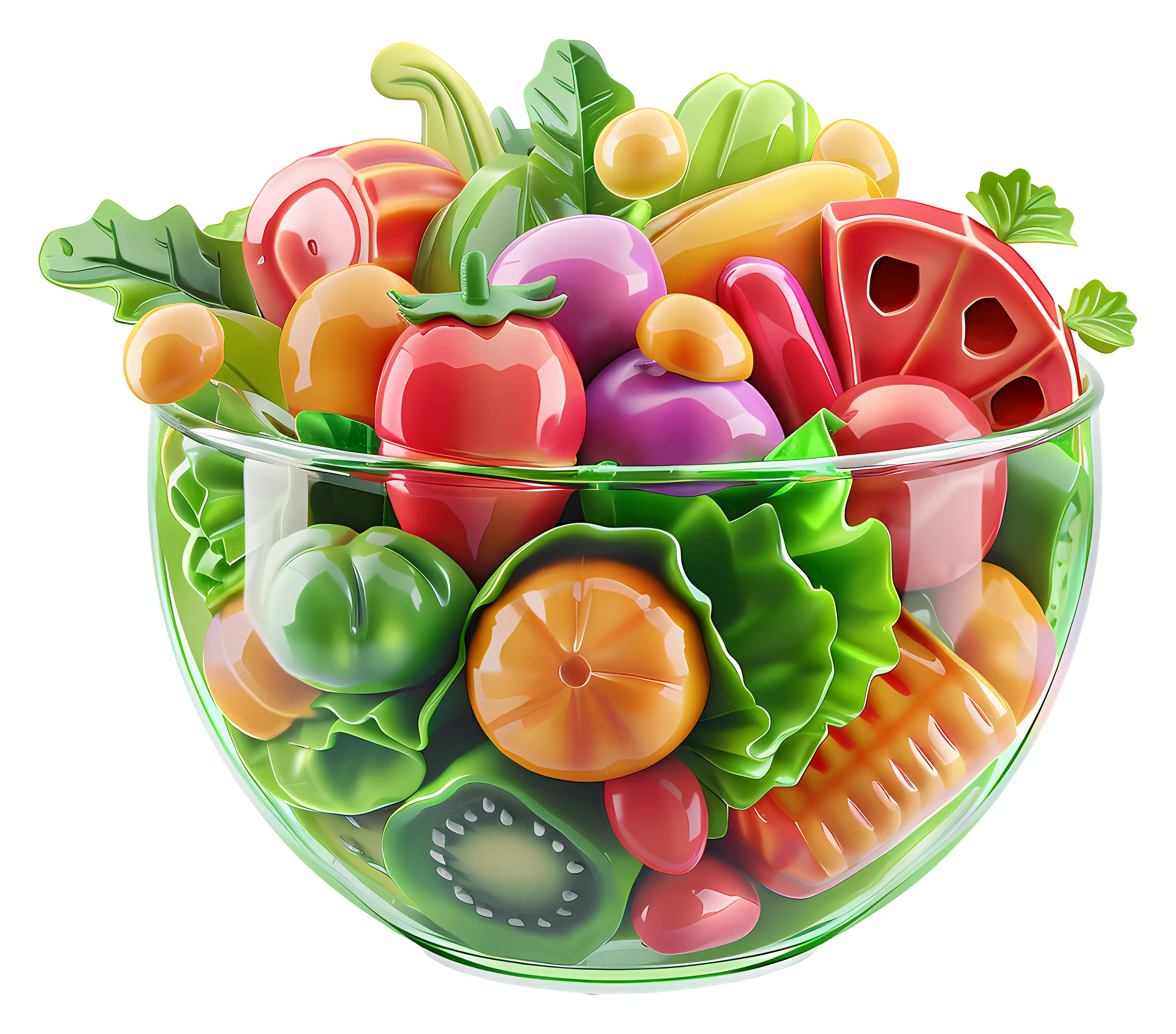 Colorful Vegetable Salad in a Bowl