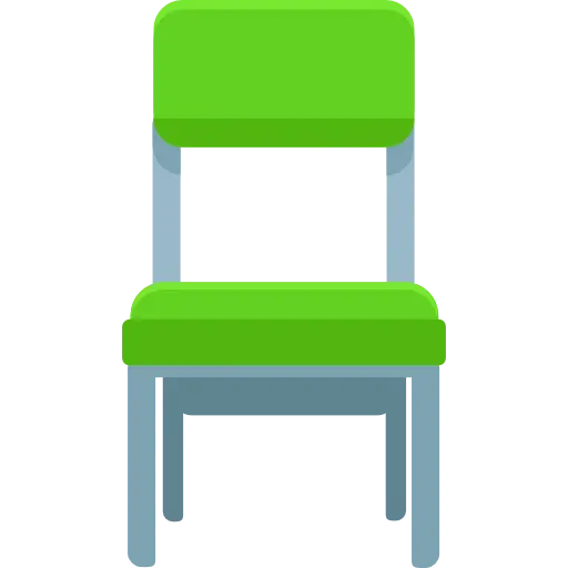 Green Chair with Simple Design
