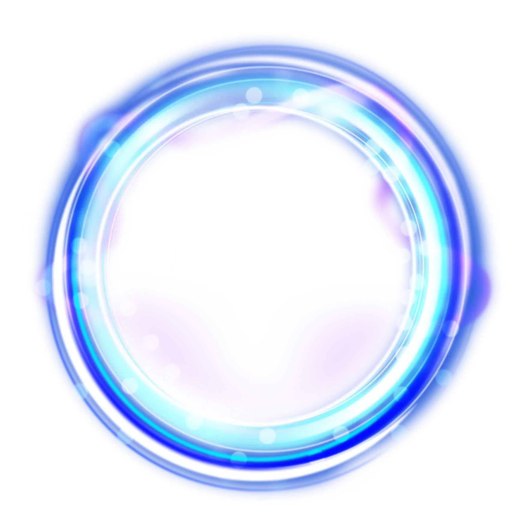 Blue Holographic Energy Ring Design