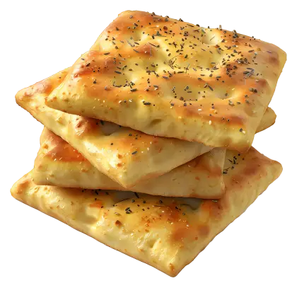 Stack of Herb-Seasoned Crackers