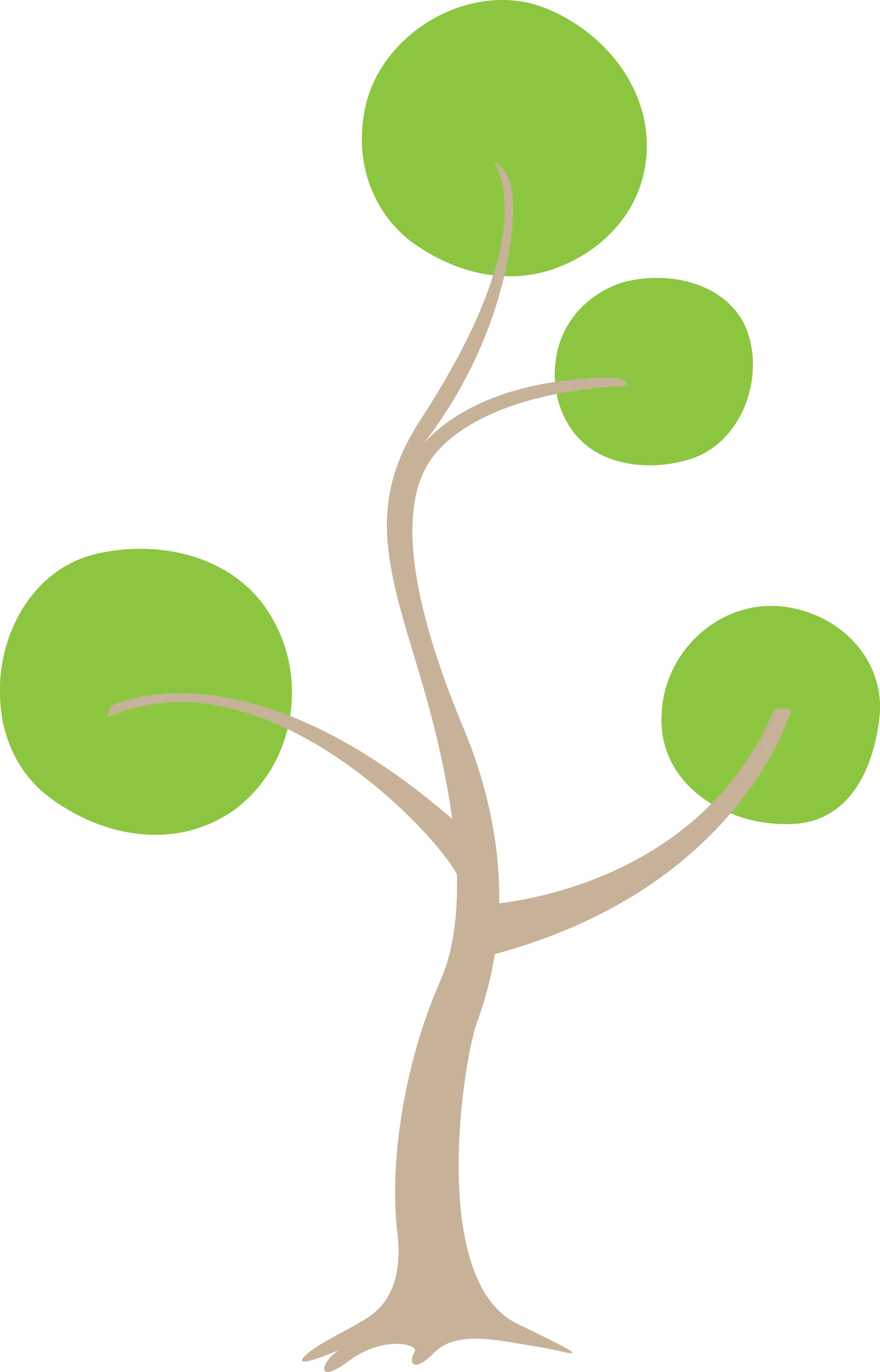 Tree Design with Round Green Leaves