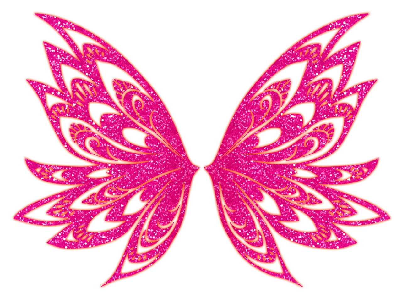 Beautiful Pink Fairy Wings Illustration